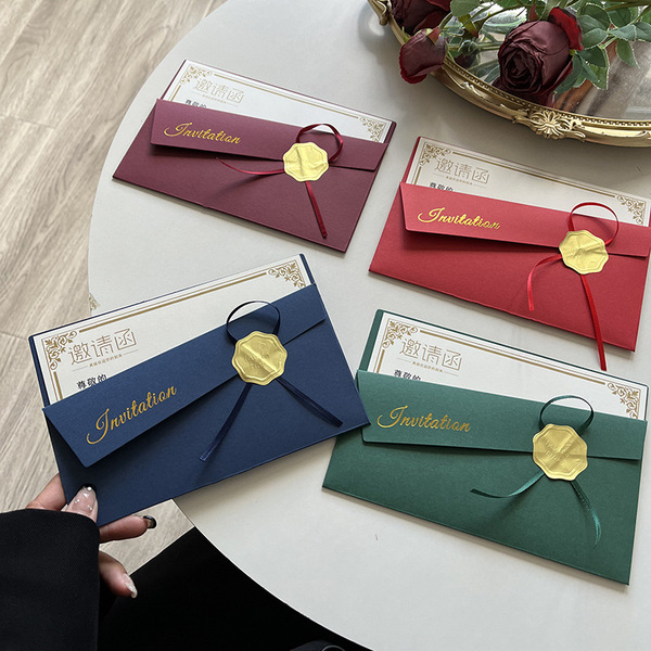 Invitation letter invitation company envelope high -end atmospheric…