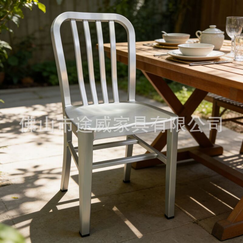 Customized Outdoor Metal Tables and Chairs, Balcony Waterproof and Rust-Proof Dining Chairs, Cafe Terrace Patio American-Style Navy Chairs Wholesale Customized Outdoor Metal Tables and Chairs, Balcony Waterproof and Rust-Proof Dining Chairs, Cafe Terrace Patio American-Style Navy Chairs Wholesale