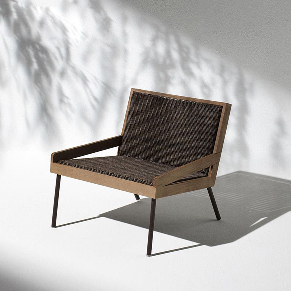 Outdoor sofa balcony leisure boutique inn model room rattan furniture courtyard creative hotel villa designer table and chairs