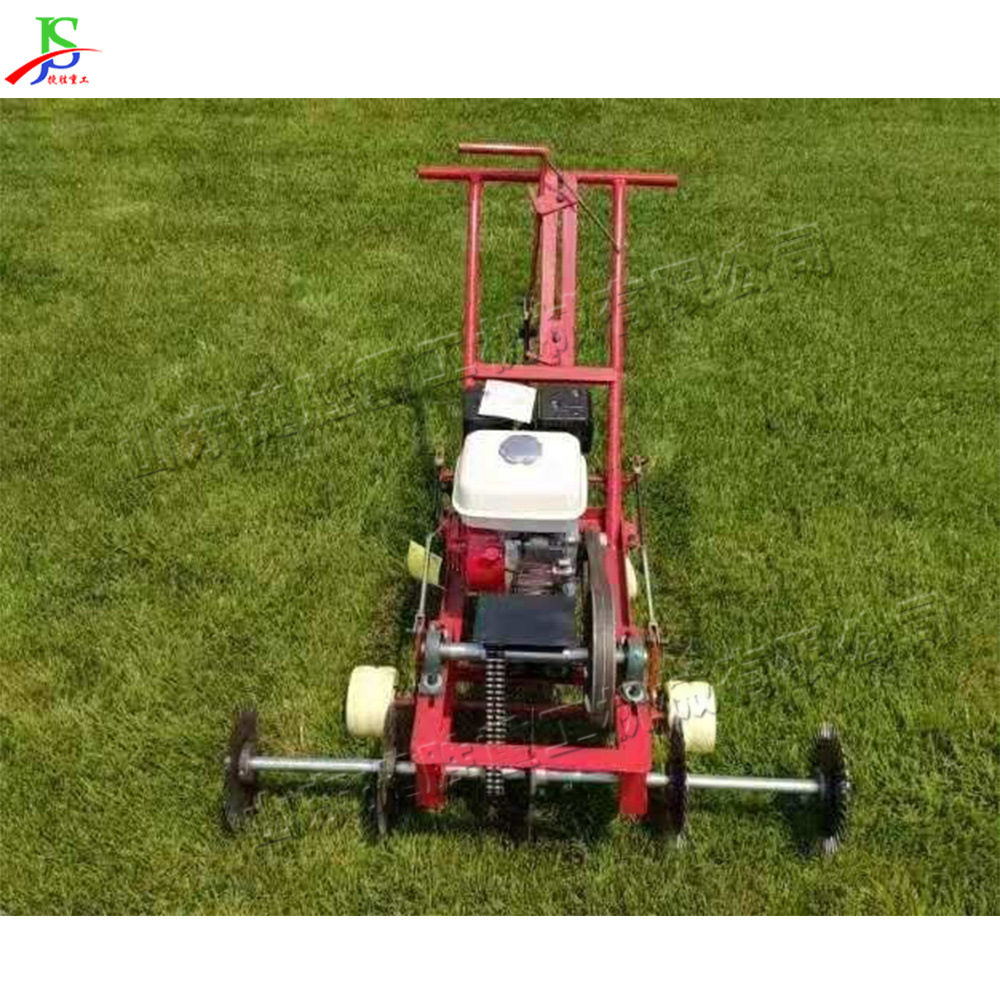 máquina de trazado de césped empujada a mano de gasolina pequeña máquina de trasplante de césped natural cuchillo giratorio de ancho ancho equipo de césped