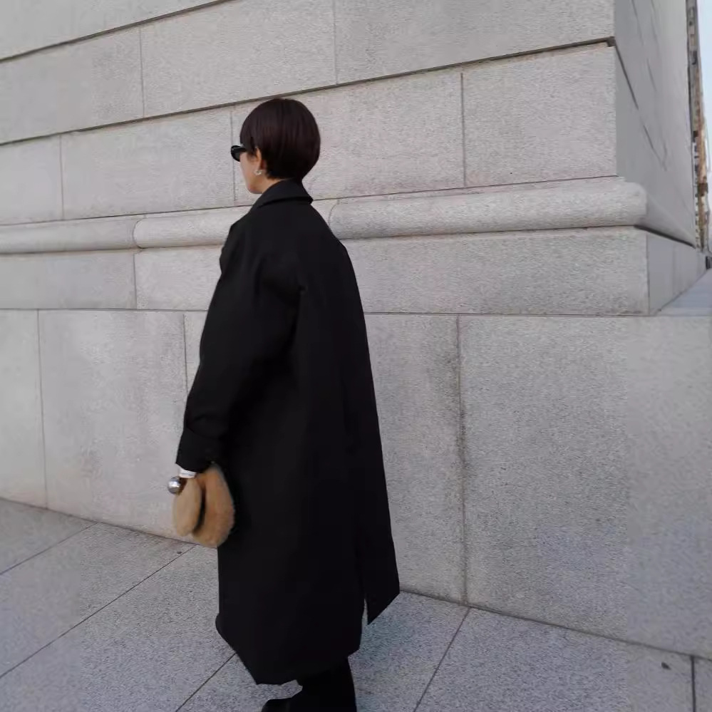 乾鶴日系秋冬アウトドア工装風流行h形立襟綿入れのロングタイプが痩せて快適で暖かいコートの女性