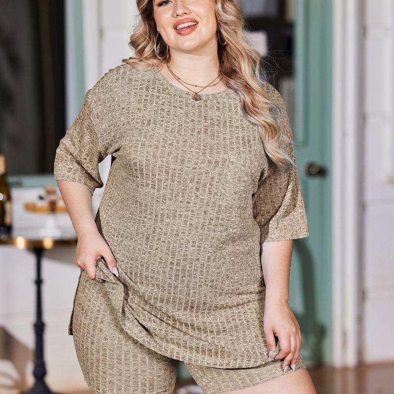 Summer outfit Set Breathable Ribbed woman’s set Stretchy