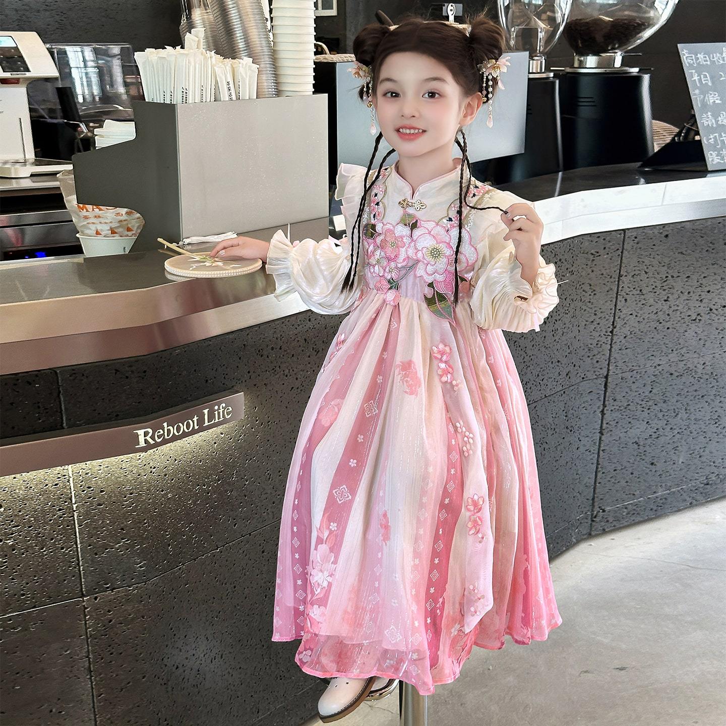 Hanfu Girls' Summer Style 2026 New Ancient Style Dress Little Girl Tang Suit Children's Super Fairy Ancient Costume Dress Wholesale