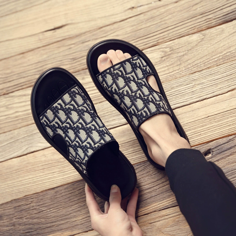 Пляжная обувь модная повседневная мужская обувь мужская тапочки сеть красный 2025 новый сандалия