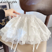 【粉红屋】女童薄款可爱蛋糕裙夏新款儿童蕾丝仙女短裙可爱半身裙