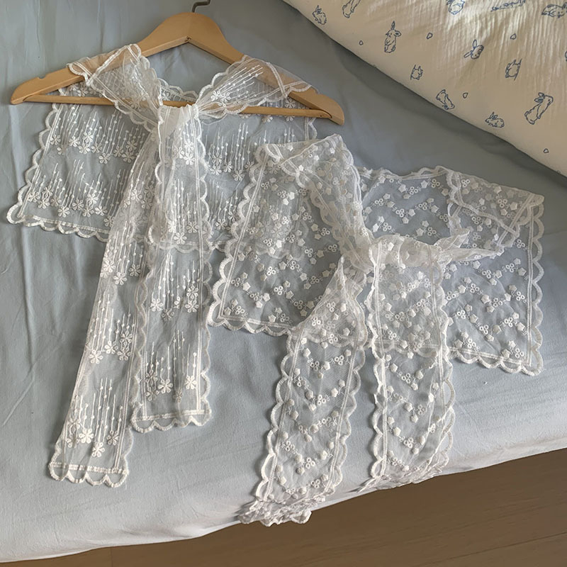 Chal de encaje para mujer, nuevo estilo, temperamento hueco de alta gama, chal de moda de todo fósforo, chal de chaleco pequeño