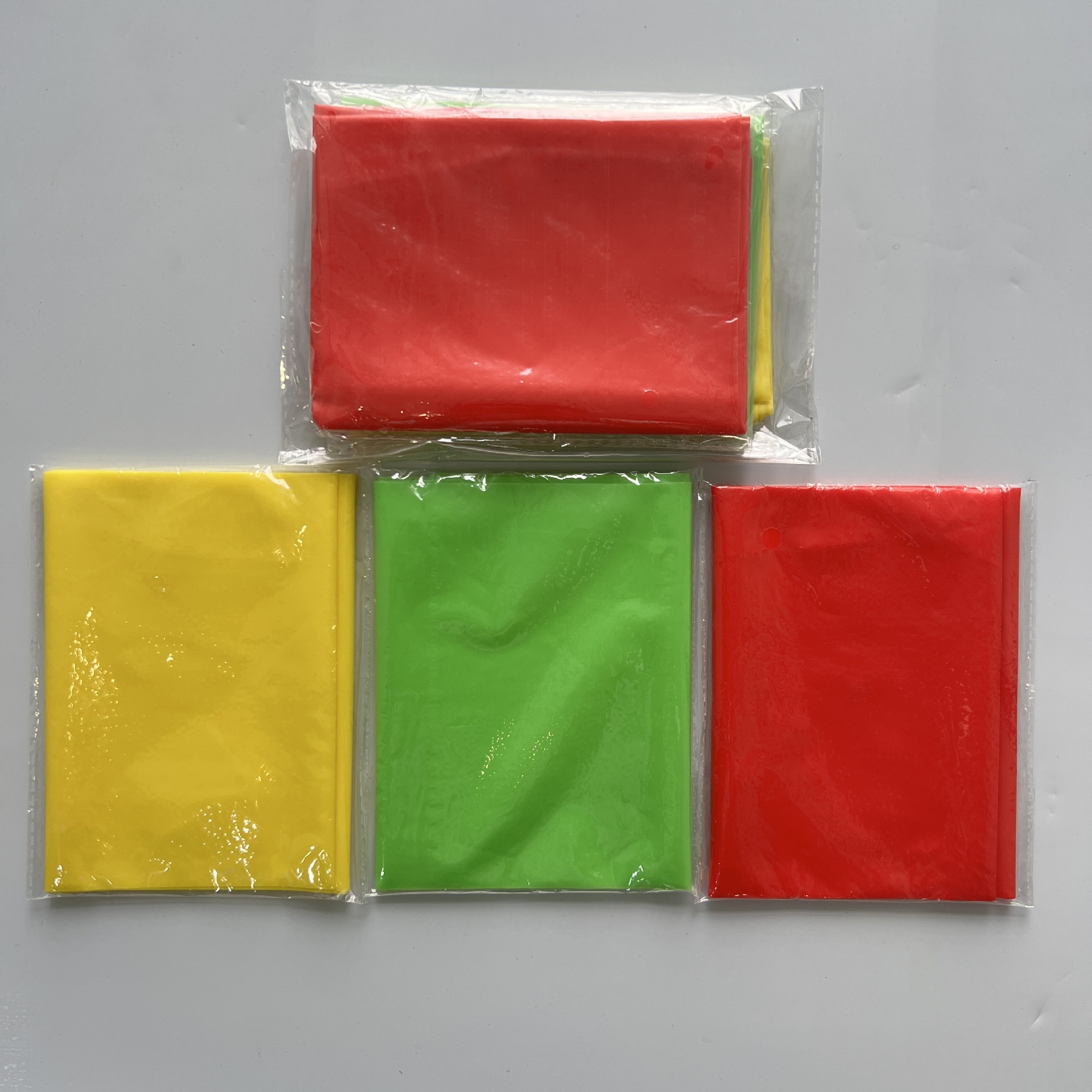 Three packs yellow + green + red
