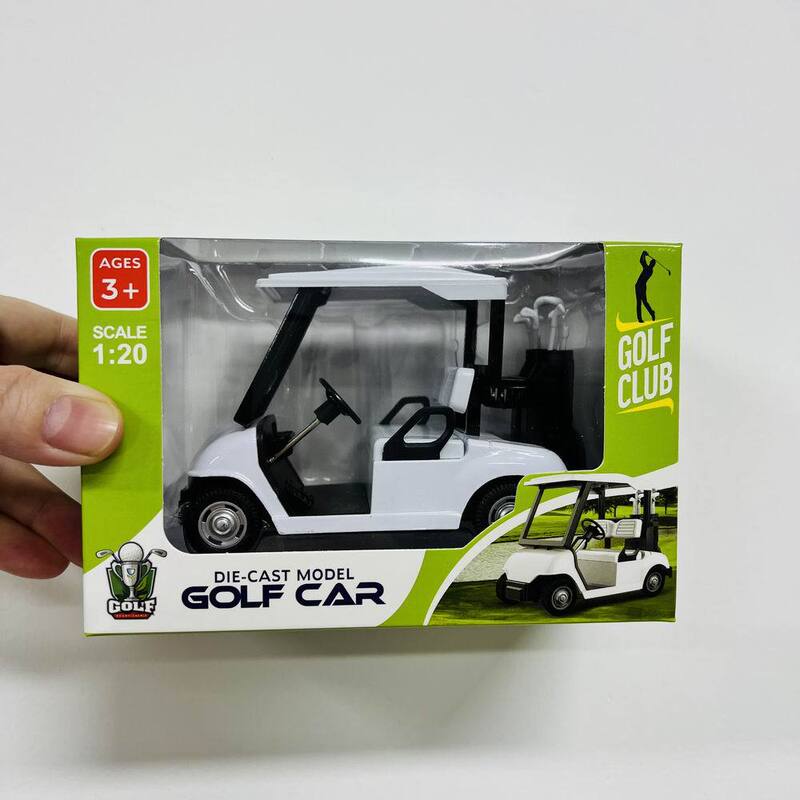 Cross-Border E-Commerce Boy's Toy Car Pull-Back Simulation Car Model Pull-Back Alloy Golf Cart