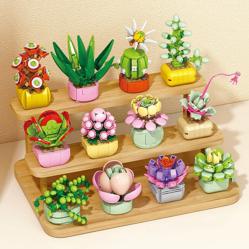 Mini Flower & Succulent Building Set (Lego), Micro Bricks, Multiple Designs 29–153 pcs