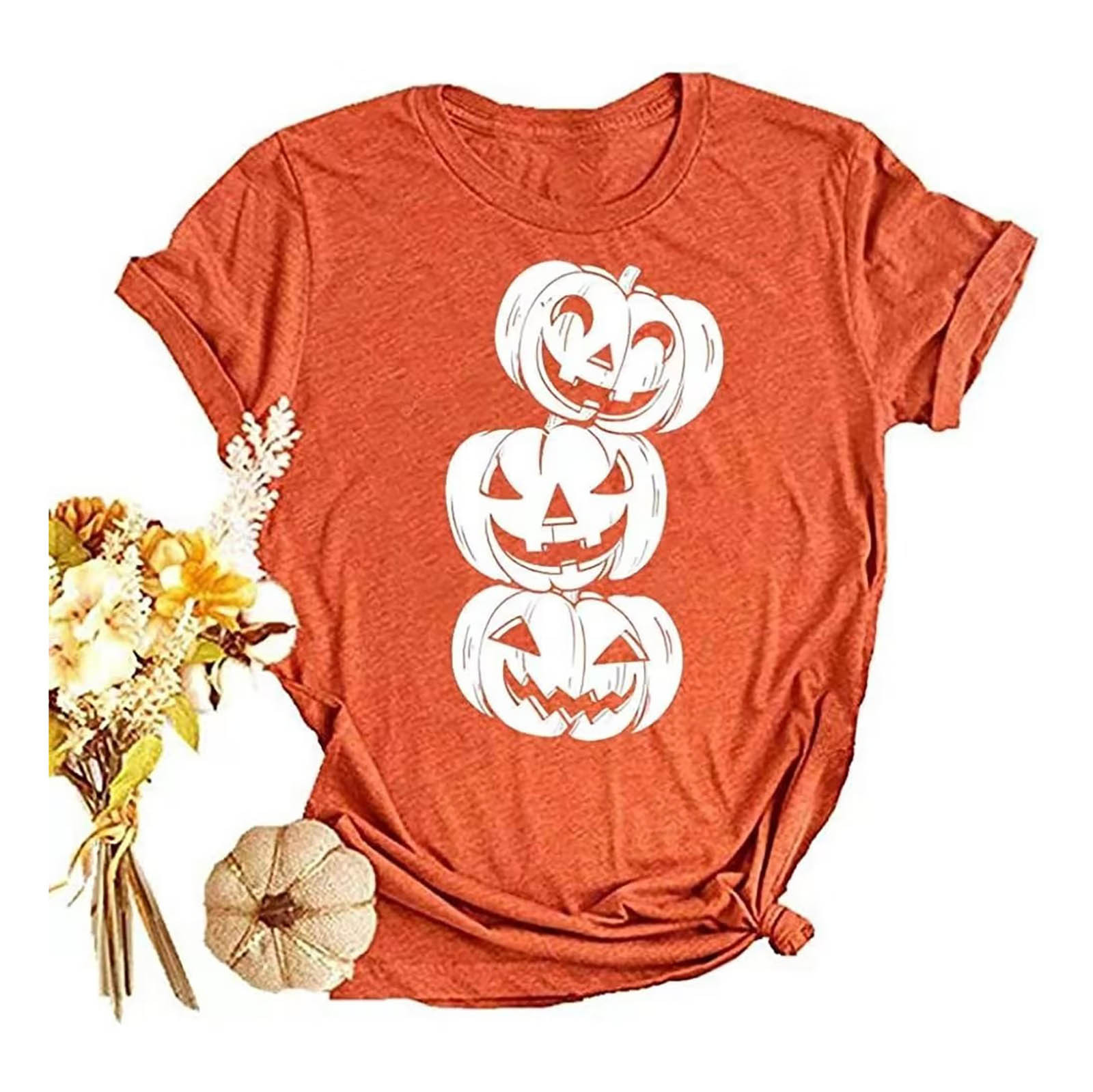 Europa y América nuevos elementos de Halloween Impresión digital manga corta hombres y mujeres Amazon fabricantes suministran 3D camiseta de las mujeres