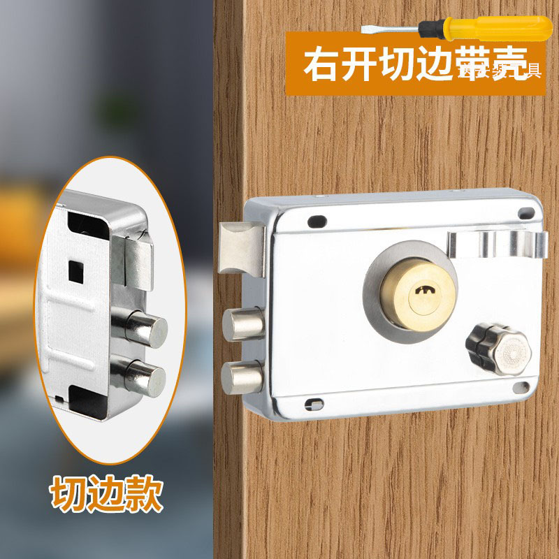 Cerradura de puerta exterior cerradura antiguo anti-robo cerradura de puerta doméstica puerta de hierro cerradura de puerta de madera de acero laminado en frío cerradura general