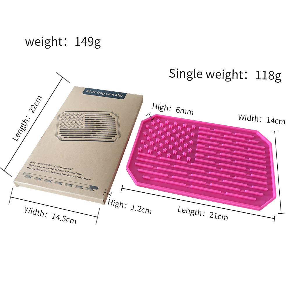 亚马逊跨境宠物慢食舔垫吸盘 狗狗洗澡分心硅胶餐盘缓食垫批发