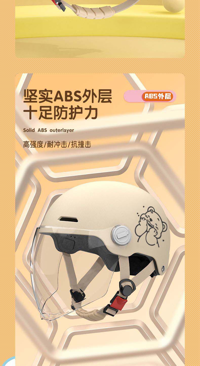 National Standard 3C Certified Children's Helmet for Electric Motorcycles, Suitable for Boys and Girls Aged 3-12, Summer Sun Protection Safety Helmet