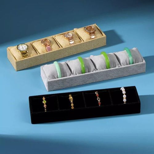 Table Display Box for Bracelets and Necklaces, Multi-layer Pillow Plate for Jewelry, Light Luxury Jewelry Storage Prop