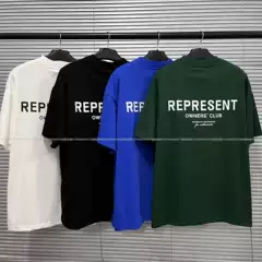 Correct Version of Represent Icon Slogan Letter Logo Printed Short-Sleeved High Street Men's T-Shirt Trendy Brand Casual t