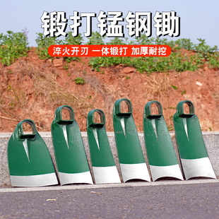 -Thickened track steel hoe agricultural tools outdoor digging to open up wasteland and open up mountains to grow vegetables digging long handle all-steel hoe