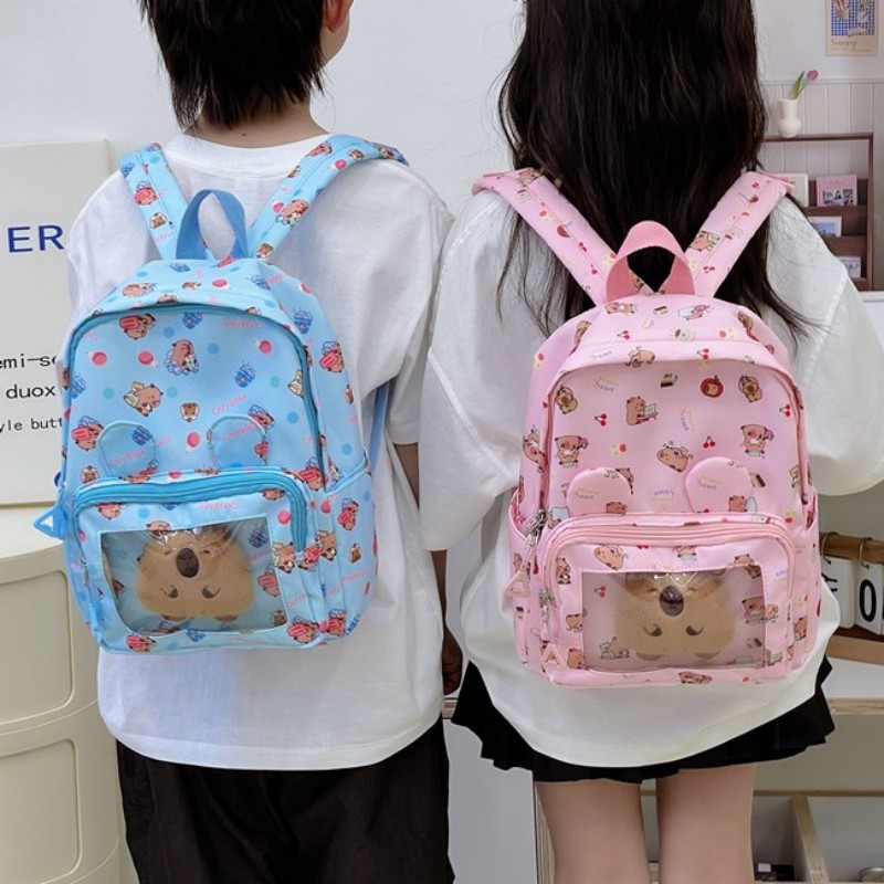 Mochila de moda para niños, nueva mochila casual con estampado de dibujos animados para niños y niñas, mochila de moda para bebés de gran capacidad