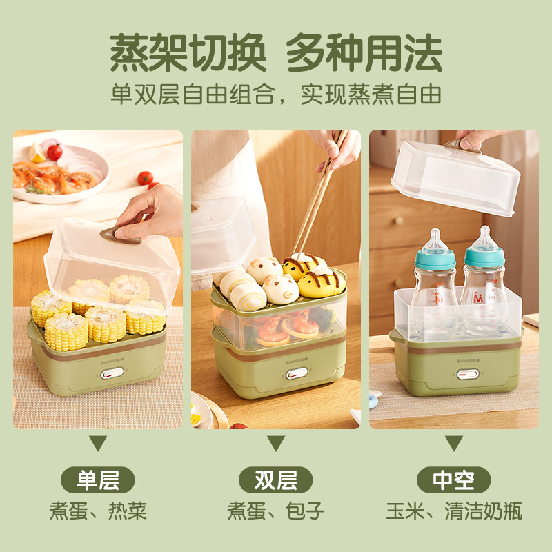 High-Quality Egg Steamer, Multi-Function Automatic Power Off, No Dry Burning, Household Small Dormitory Baozi Egg Breakfast Machine