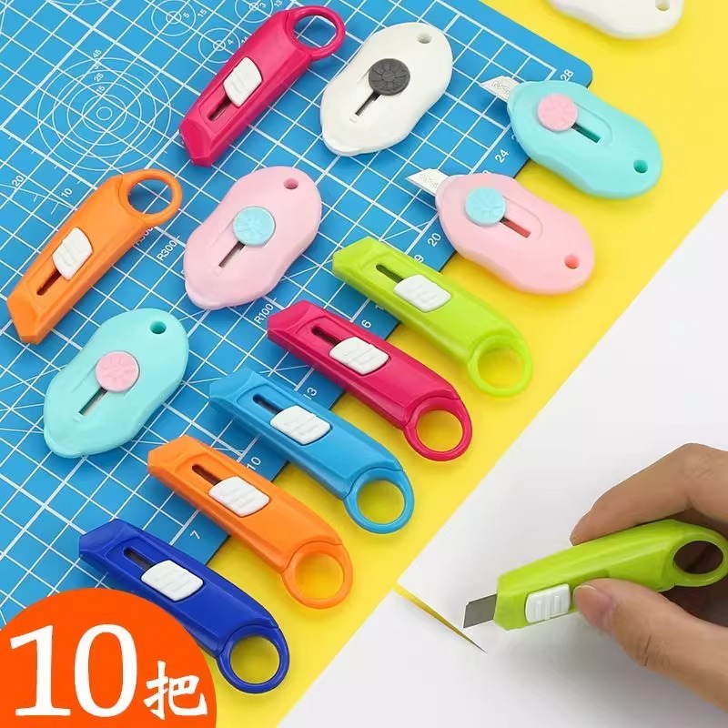 Nube mini cuchillo de arte pequeño portátil para estudiantes para abrir sobre cuchillo de corte de papel cuchillo de oficina expreso cuchillo de arte de apertura