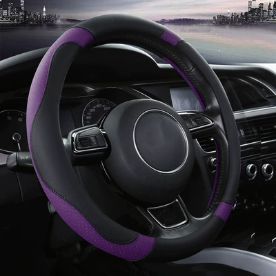 cover car supplies wholesale steering – Steering wheel cover - black-purple-38cm