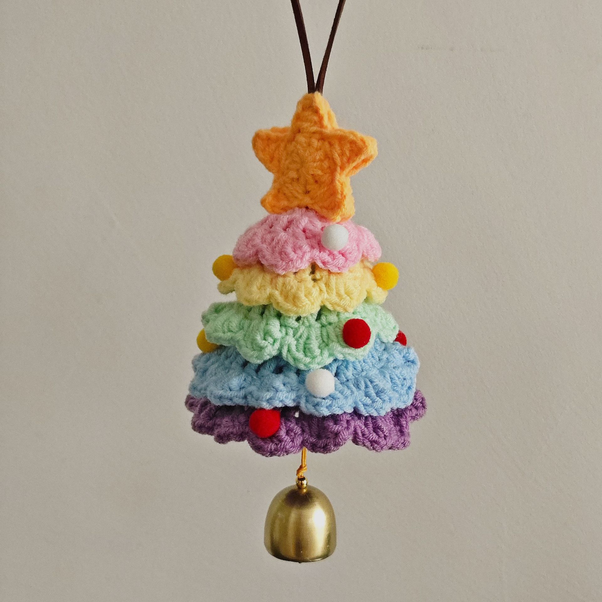 Cross-Border Special Wool Crochet Christmas Tree Ornaments Plush Christmas Pendants Christmas Decoration Car Pendants