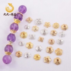 18k金花托隔片手串diy部品高保色花帽珠托ビーズブレスレットアクセサリービーズ材料