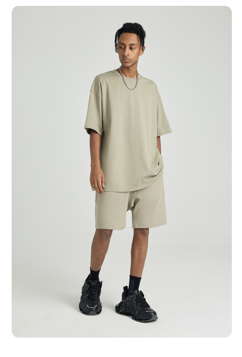 287g Weight Short Sleeve Sleeve Length Pullovers Placket Type Drop Sleeve Sleeve Type Cotton Fabric Type Long Top Length T-shirt Tops Type Daily Occasion Round Neck Neckline Breathable Function Loose Fit Type Solid Color Pattern Summer Season Men's Gender Casual Style Wholesale Men's Casual Solid Color Short Sleeve Men's Tops 13
