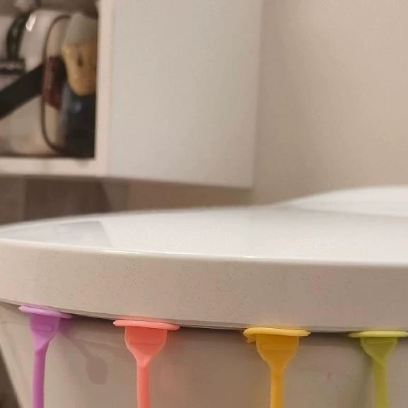 Silicone toilet seat, pen