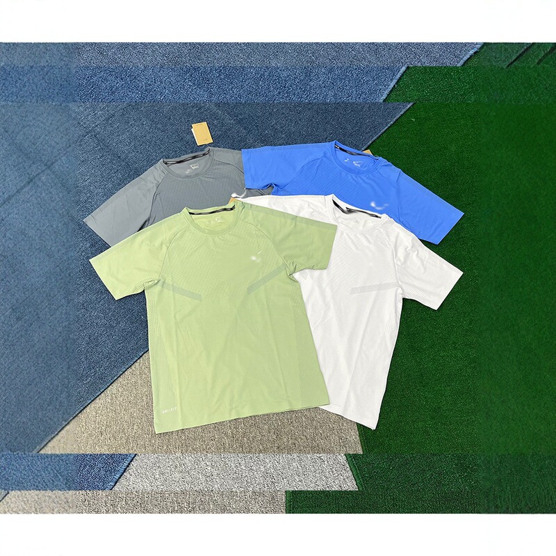 Running Quick-Drying T-Shirt for Men and Women 2024 Summer New Ice Silk Fitness Wear Marathon Sports Short-Sleeved Round-Neck Top
