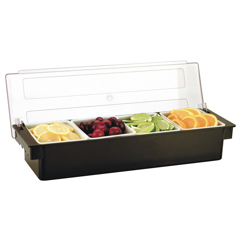 Caja de frutas de cuatro compartidos