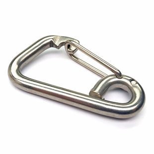 304 Stainless Steel Spring Buckle Safety Hook Simple Hook Mountaineering Buckle Dog Chain Buckle Safety Buckle Wire Rope Quick Hanging M6M8