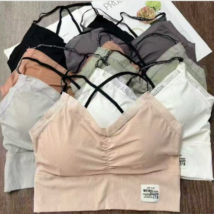 2099 # verano letras cruzadas de seda de hielo belleza de espalda chaleco envuelto en el pecho sin mangas fondo corto