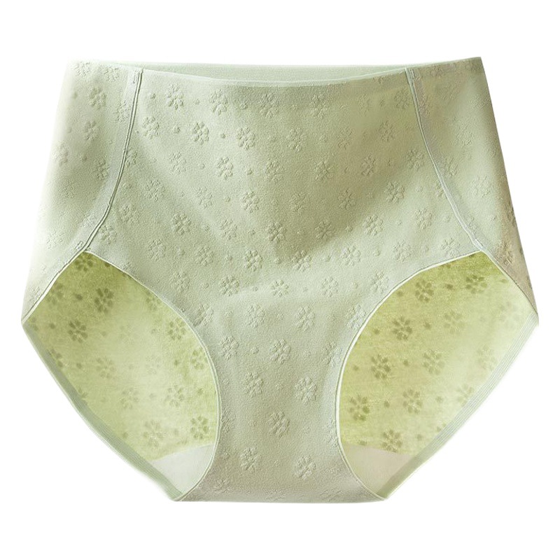 Algodón puro antibacteriano de las mujeres transpirable inferior entrepierna media-alta cintura vientre contracción más tamaño triángulo shorts Niña ropa interior de algodón sin costura