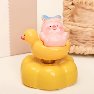 Car ornaments – Desktop Car Decoration - yellow-duck-bath-yellow-ceramic