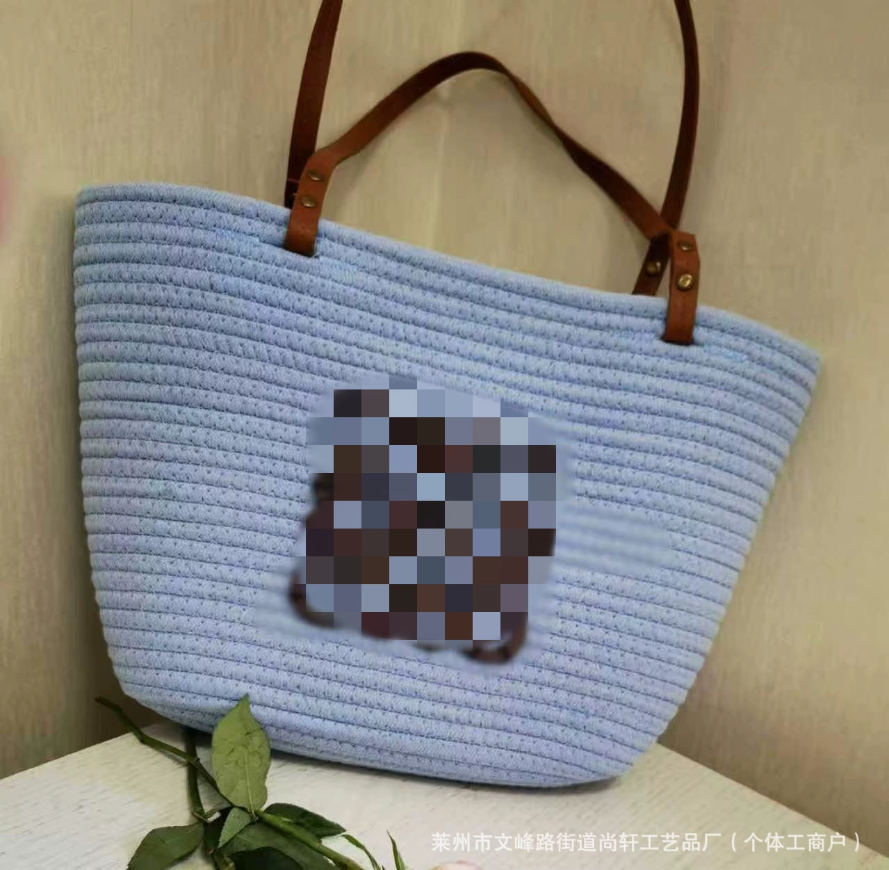 Плетёная сумка через плечо, вместительная сумка под мышку, 40×25×8 см, унисекс
