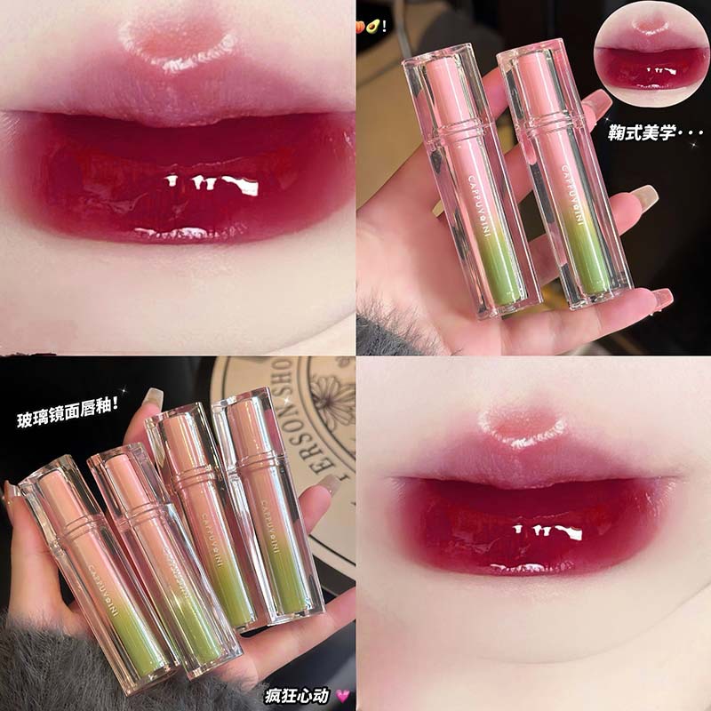 Cappuvini esmalte de labios de espejo, esmalte de labios hidratante, agua, miel de labios, gelatina de labios, gloss labial