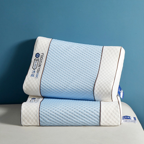 Bulk wholesale cool-feeling massage beans memory foam pillow, Thailand imported natural latex pillow, single or double-use pillow core