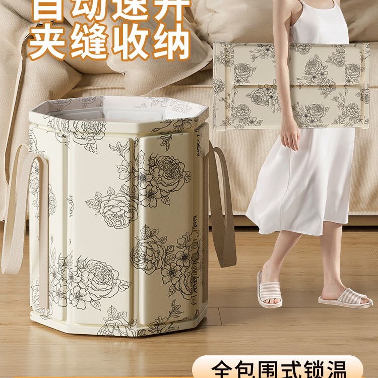 便携式可折叠盆户外水盆旅行用品泡脚袋旅游洗衣盆洗脸盆洗脚水桶