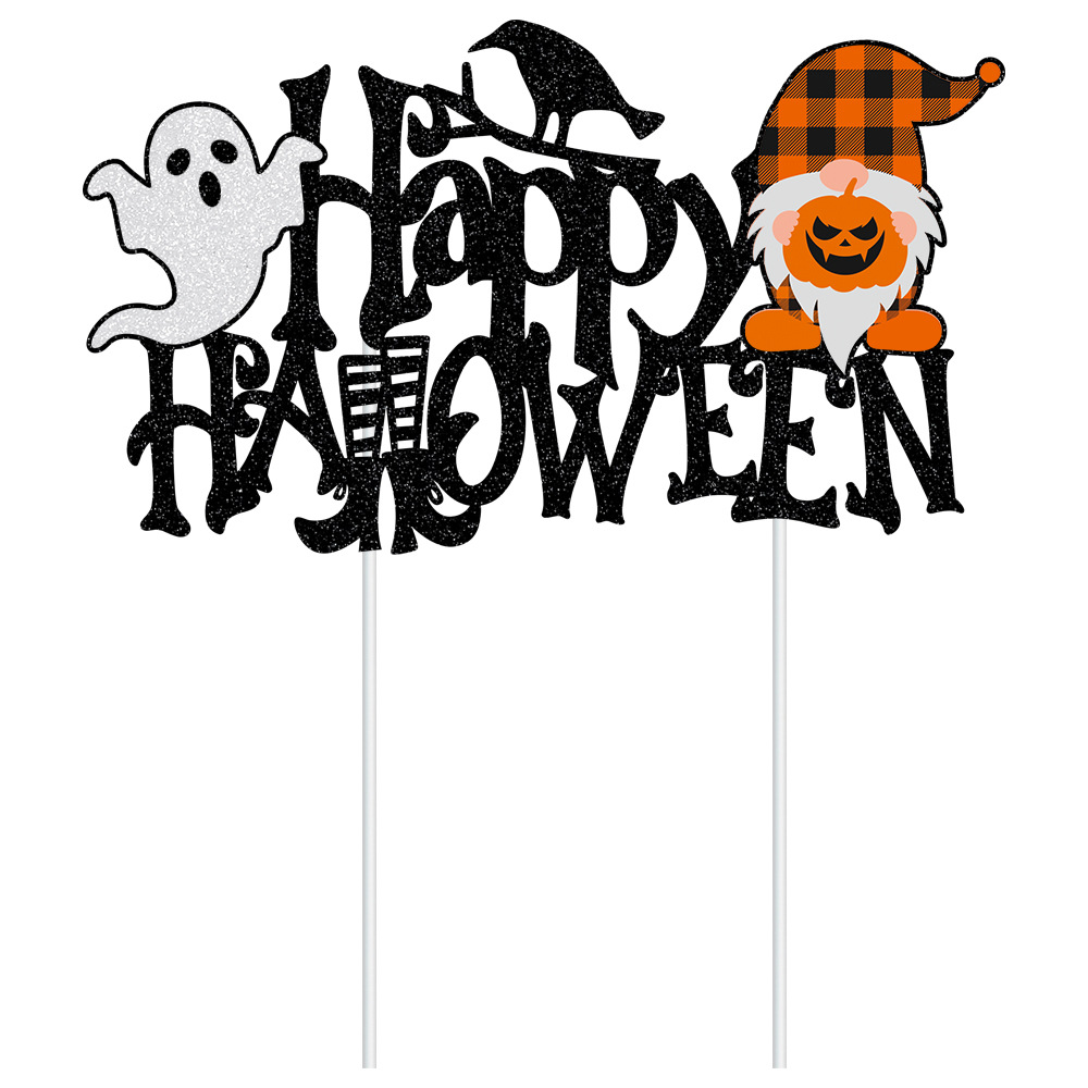 Transfronterizo decoración de Halloween fantasma tema enano Halloween bandera-tirando fantasma Festival Fiesta fantasma calabaza pastel Tarjeta de inserción