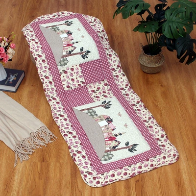 Avtomobil döşəmə paspasları — Patchwork Living Room Mat - beautiful-countryside-powder-bedside-mat-or-car-mat-for-rear-seat-50x135cm