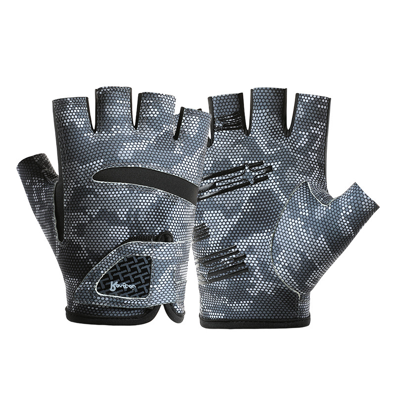 Nuevos guantes de pesca de verano para hombres y mujeres tirar XieLi anti-deslizante transpirable tres dedos fríos guantes de pesca anti-deslizante