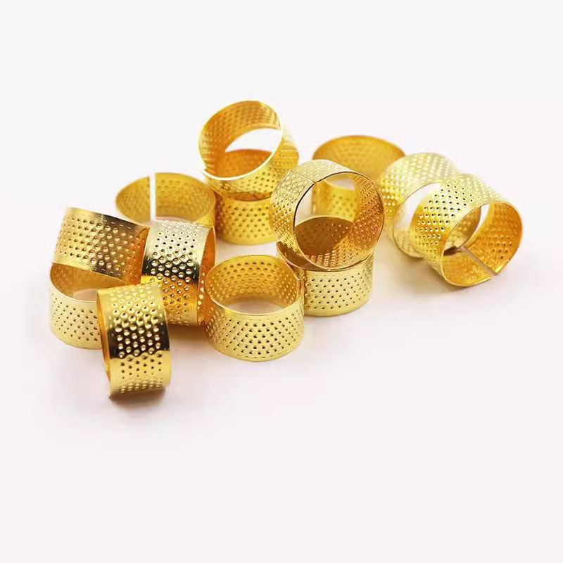 Sewing thimble hoop metal thimble household sewing DIY tools golden thimble household sewing needle press