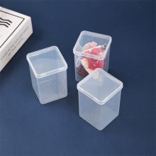 正方形收纳盒高透塑料盒子化妆棉棉片盒牙线盒五金零件盒棉签盒
