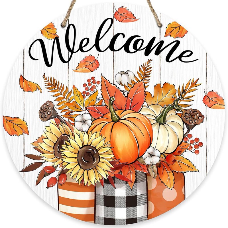 Thanksgiving Front Door Pumpkin Decor Wooden Easter Hanging Sign Cartoon Rabbit Floral Hanging Ornament for Indoor Outdoor Wall Thanksgiving Front Door Pumpkin Decor Wooden Easter Hanging Sign Cartoon Rabbit Floral Hanging Ornament for Indoor Outdoor Wall