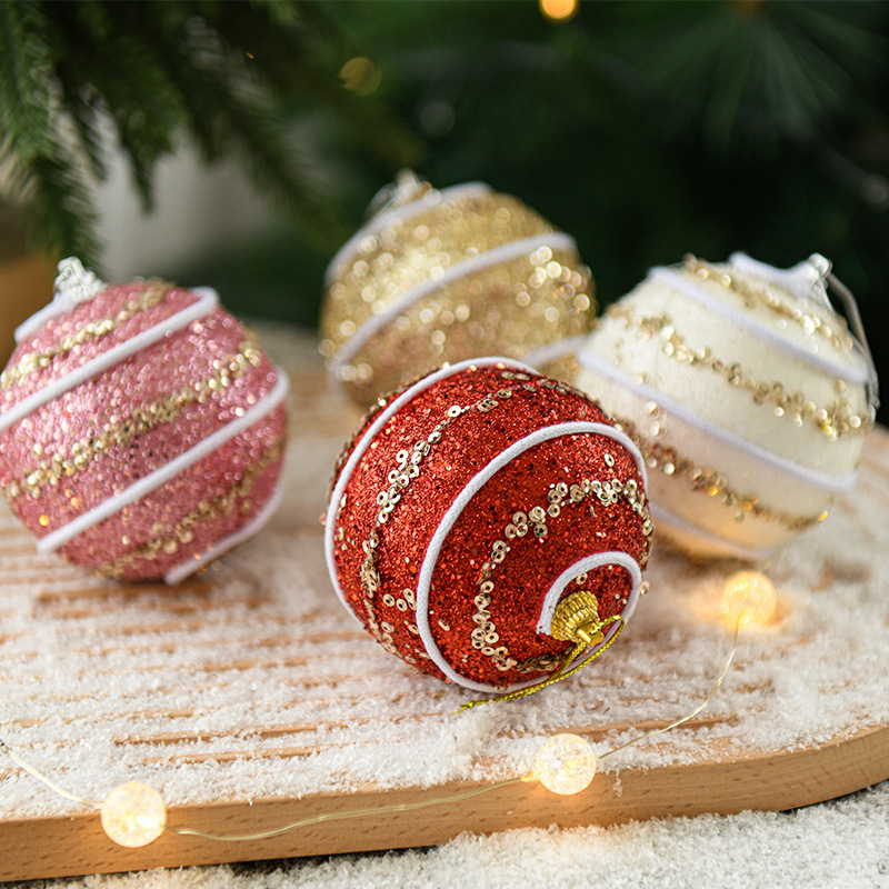 Hong Kong Heng árbol de Navidad decoración adornos bola colorida BOLA DE Navidad 8cm decoración de Navidad colgante diseño de bola adornos de Navidad