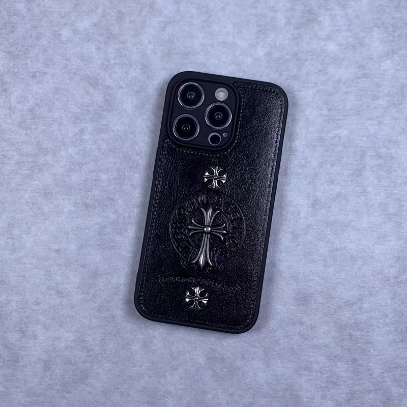 潮牌金属适用iphone15promax手机壳苹果16pro立体十字架个性13plu|undefined