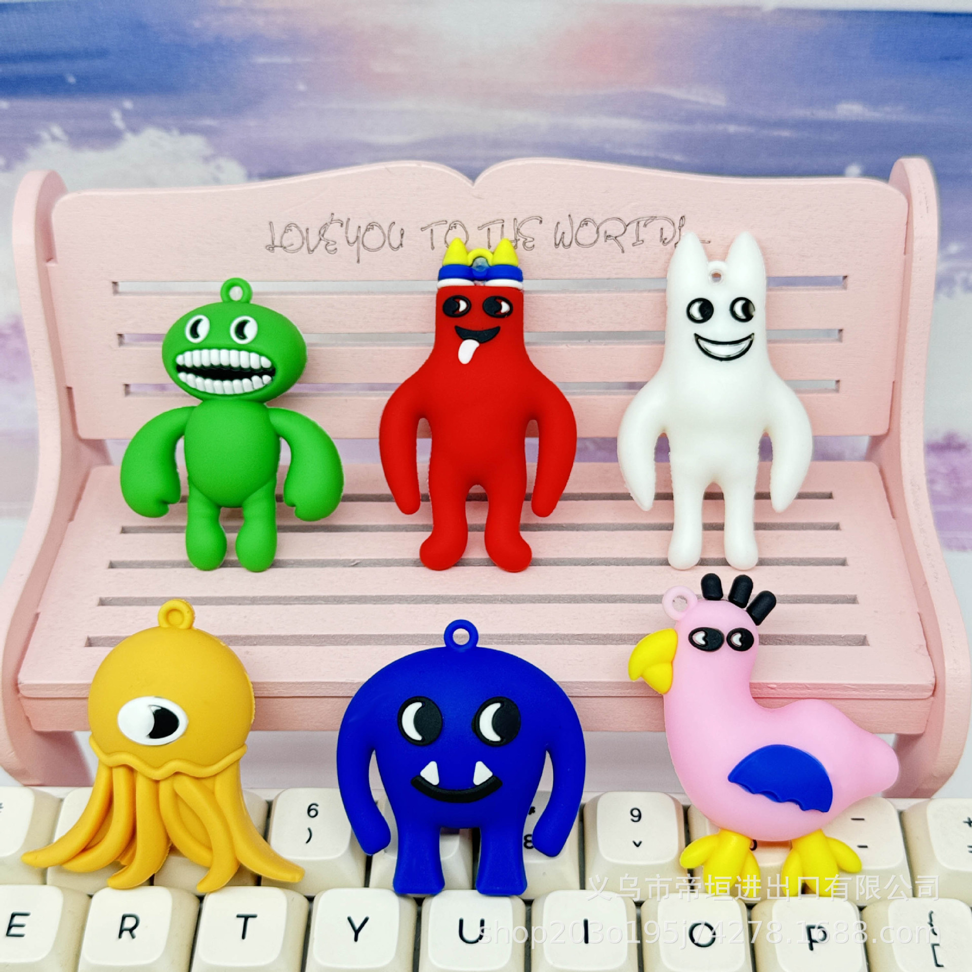 Cross-Border clase Jardín llavero accesorios llavero colgante muñeca ciego caja pequeño regalo llavero accesorios DIY