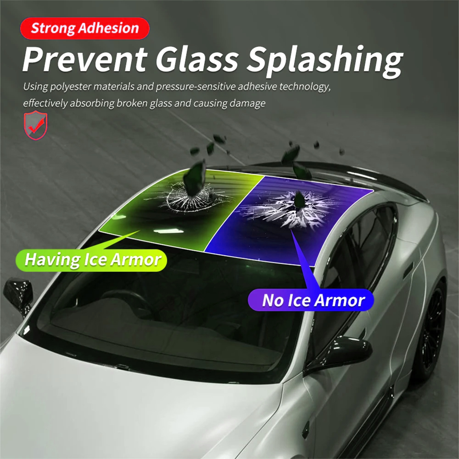 Cross-border exclusive for 2020-2024 Tesla Modely3-TPU skylight ice armor black crystal ice armor film