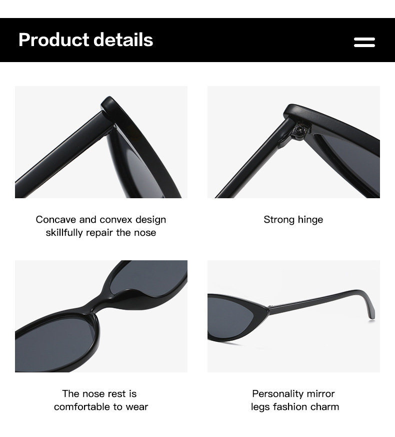 25g Weight Full Frame Glasses Structure Sunglasses Classification Ac, UV400 Protection Lens Material Cat Eye Glasses Style Outdoor, Daily Occasion Solid Color Pattern All Seasons Season Unisex Gender Retro, Simple Style Style Retro Simple Style Solid Color Ac UV400 Protection Cat Eye Full Frame Women's Sunglasses 16