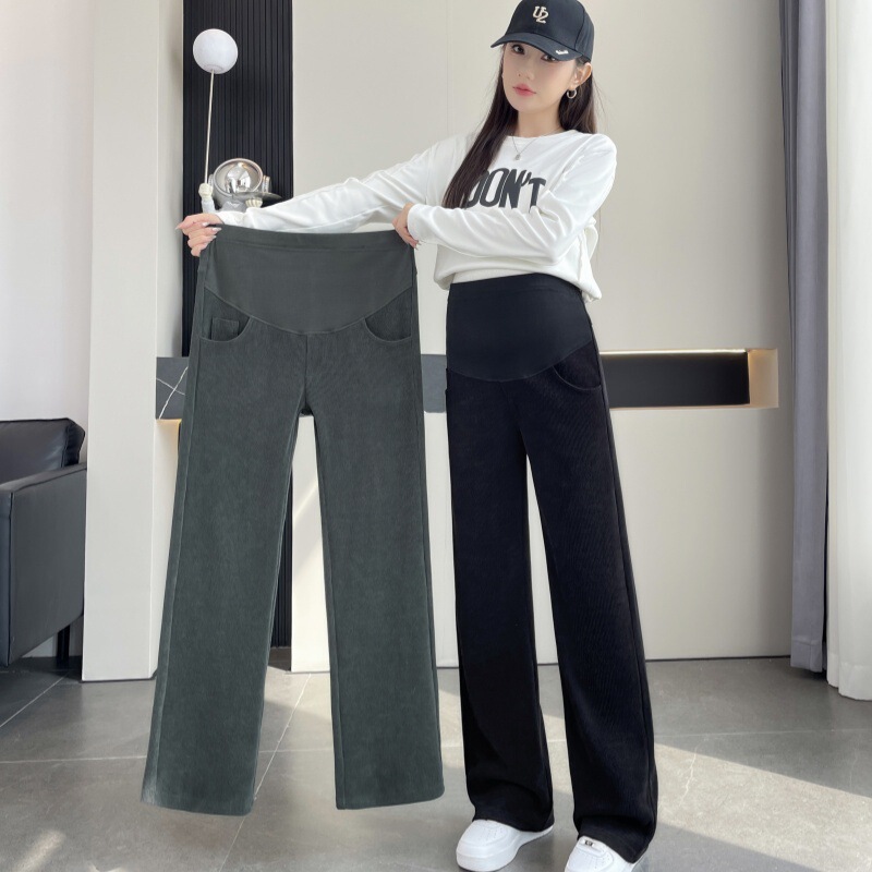 Fashion Pregnant Women's Pants Spring and Autumn Abdominal Pants Plus Large Size Wide Leg Pants Pregnant Women's Casual Pants Fashion Pregnant Women's Pants Spring and Autumn Abdominal Pants Plus Large Size Wide Leg Pants Pregnant Women's Casual Pants